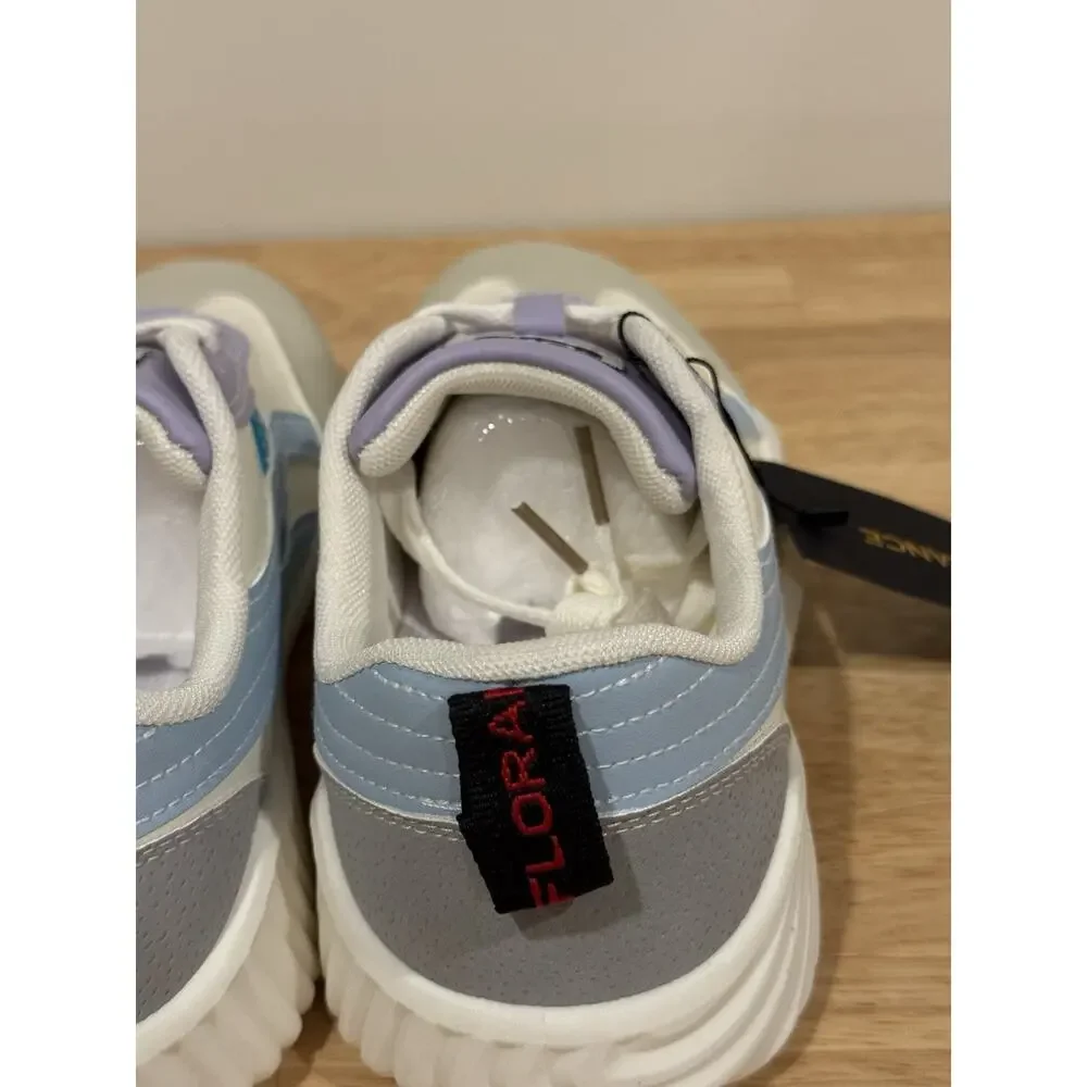 De Florance Women’s 7.5 Sneakers Blue Lavender Gray Retro Shoes New No Box